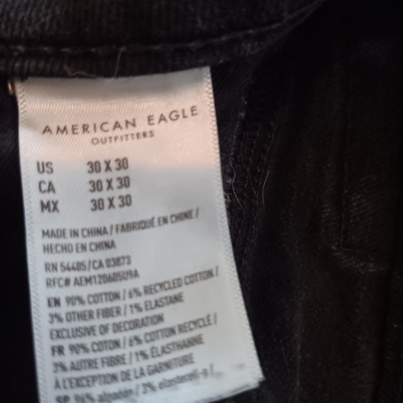 American Eagle Jeans Slim Skinny Next Level Flex Mens SIZE 30X30 Denim See Paint - Picture 6 of 6
